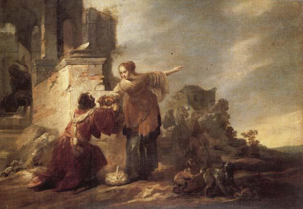 Hogers, Jacob Abraham's Servant and Rebecca oil painting image